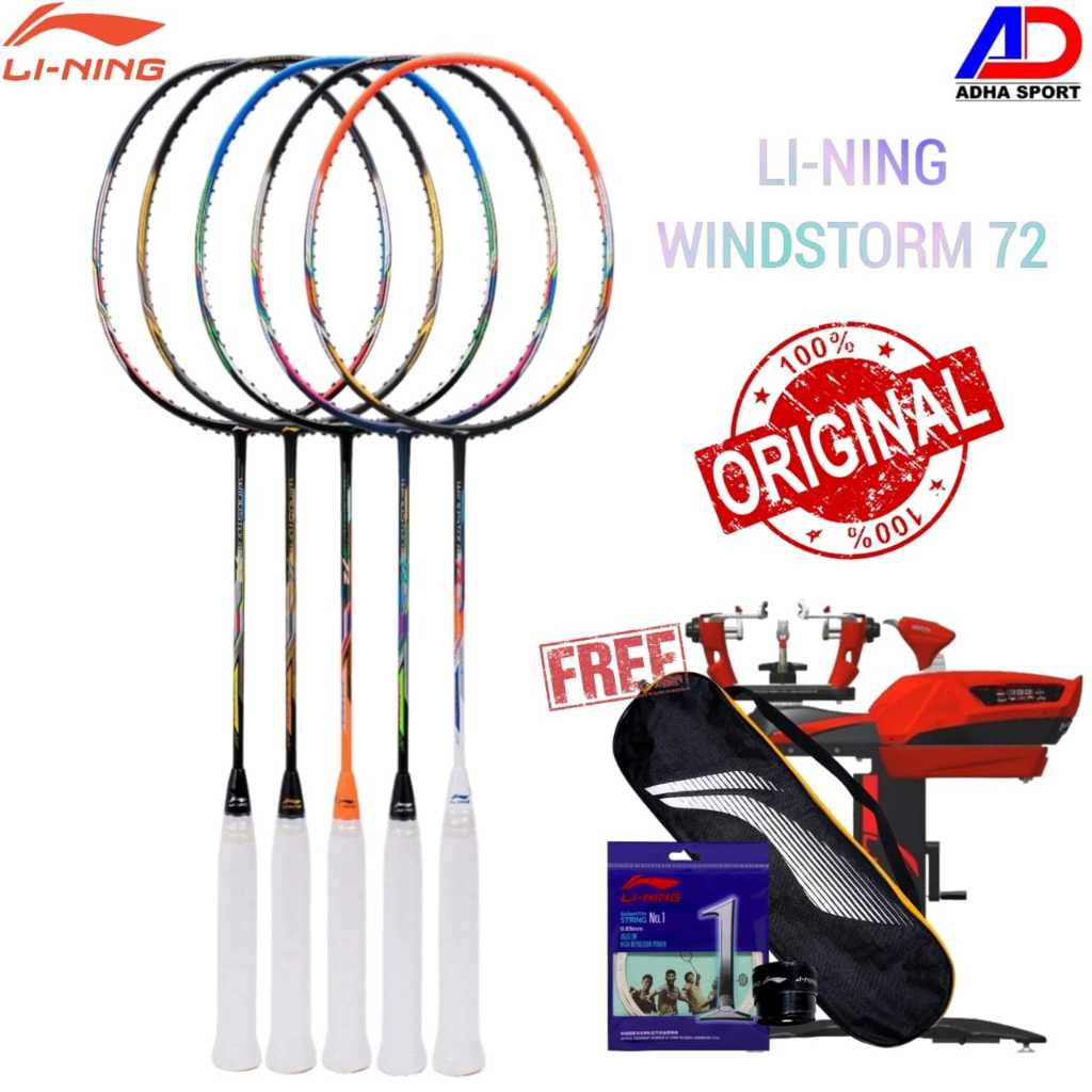 Raket Badminton LiNing Windstorm 72 Original Raket Li-Ning Bulutangkis
