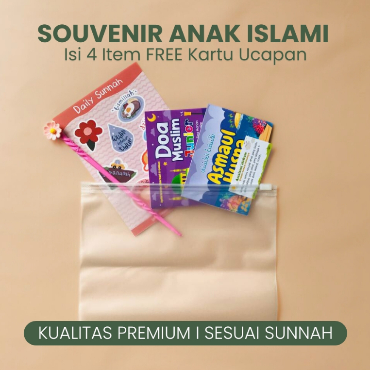 UMNI Souvenir Anak Islami Isi 4 | Sticker + Buku Doa + Tuding Ngaji I Hadiah Edukatif Sesuai Sunnah