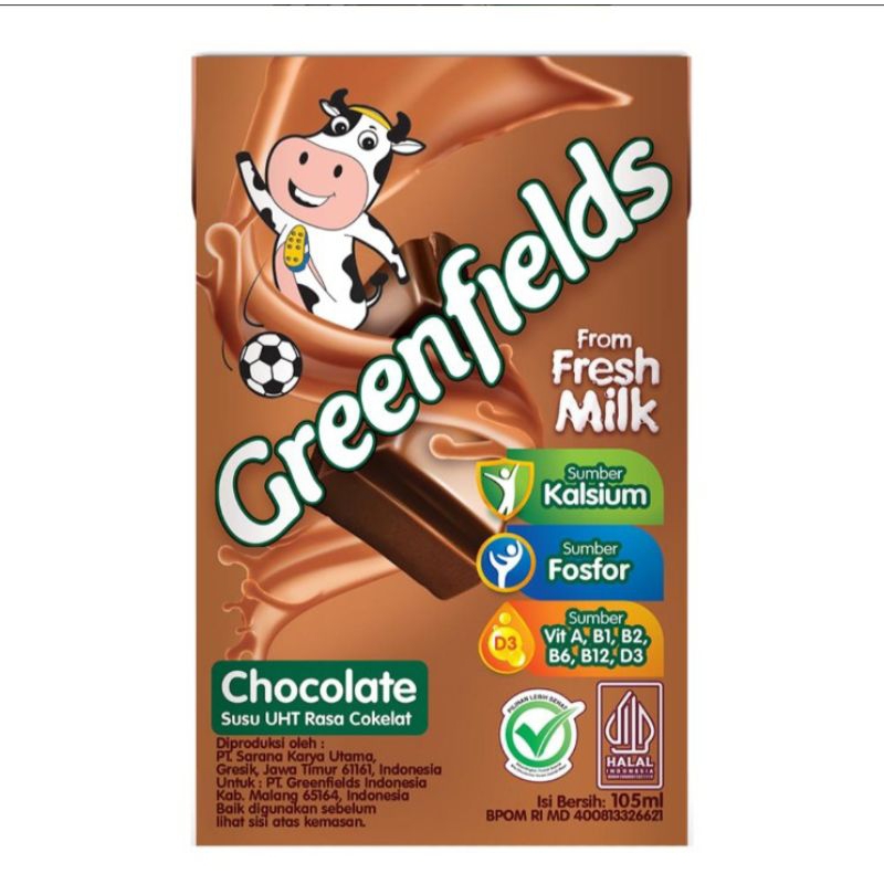 

Greenfields Susu UHT Cokelat Kotak 105 ml