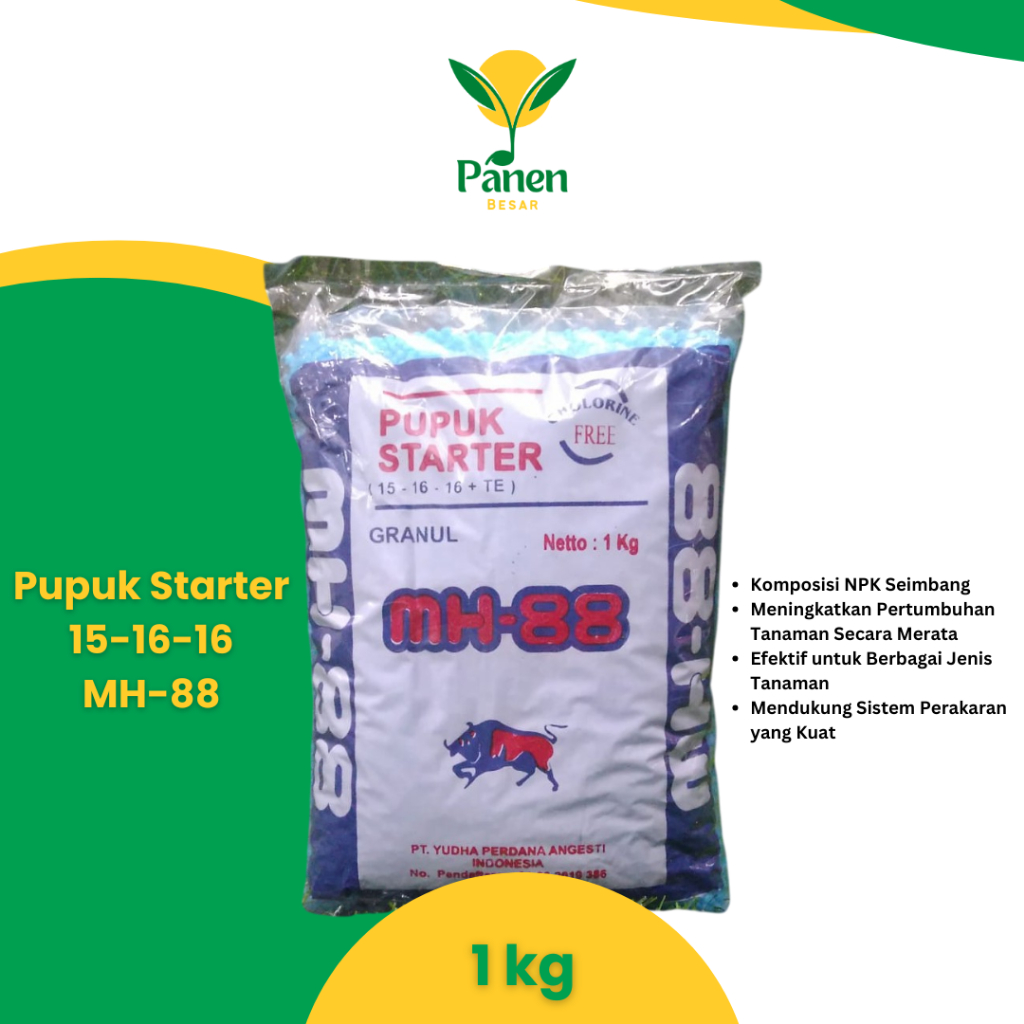 Pupuk Starter MH 88 NPK 15-16-16 1kg – Nutrisi Seimbang untuk Pertumbuhan Tanaman Optimal