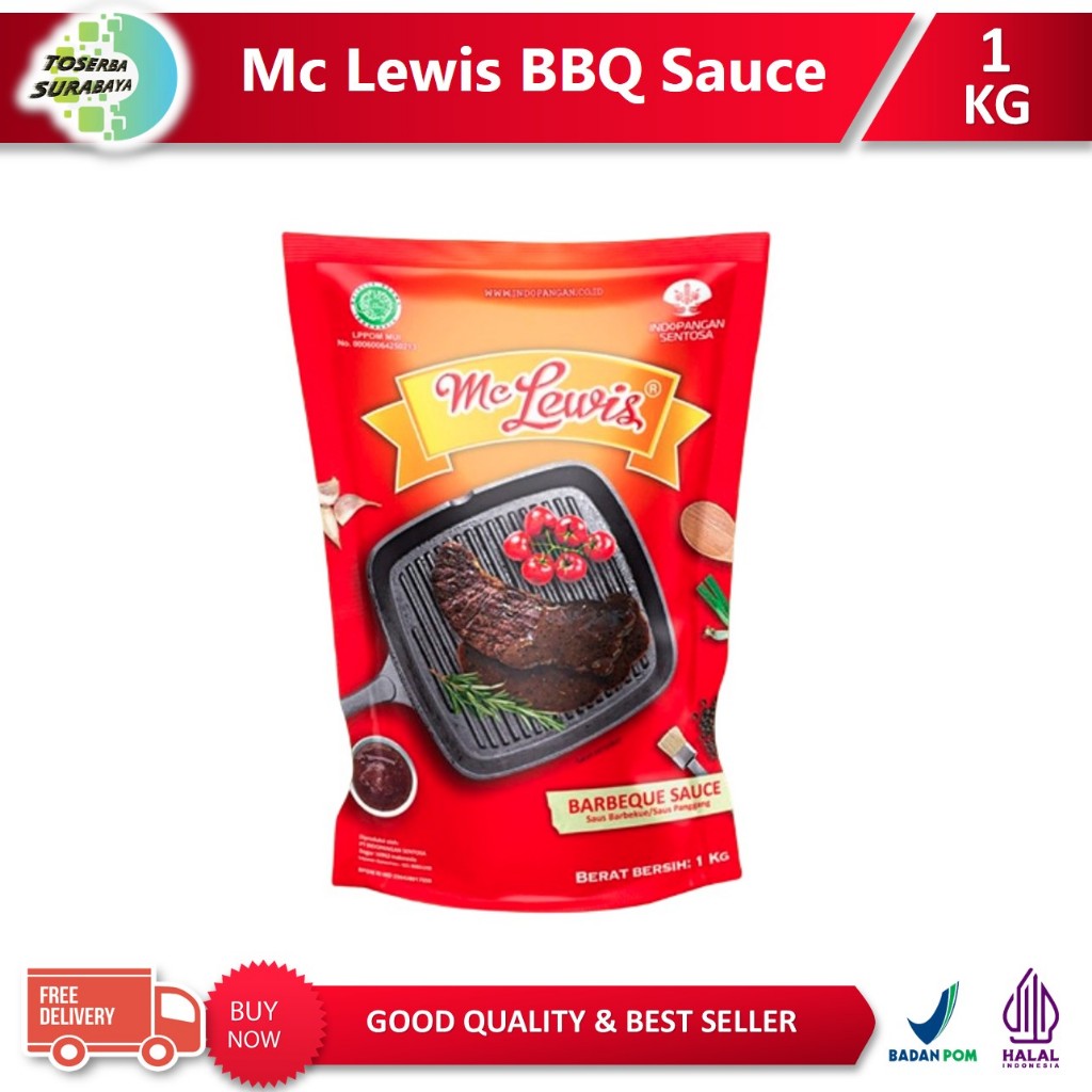 

Mc Lewis BBQ Sauce 1KG - Saus Barbekue/Saus Panggang