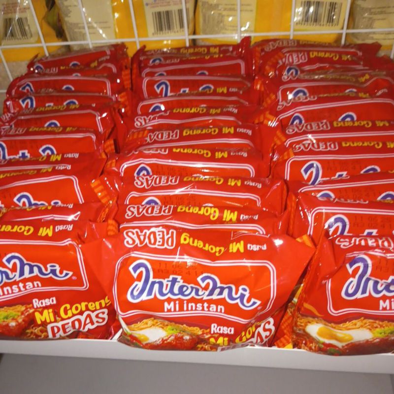 

Intermie pedas isi 40pcs, Rasa pedas warna merah