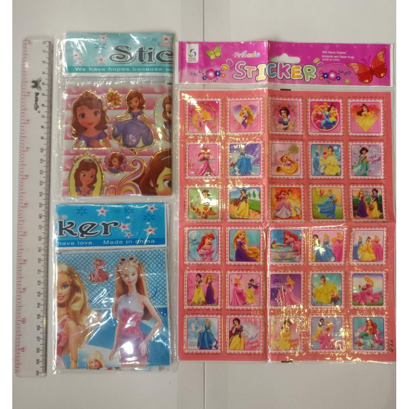 

20 lembar sticker besar karakter