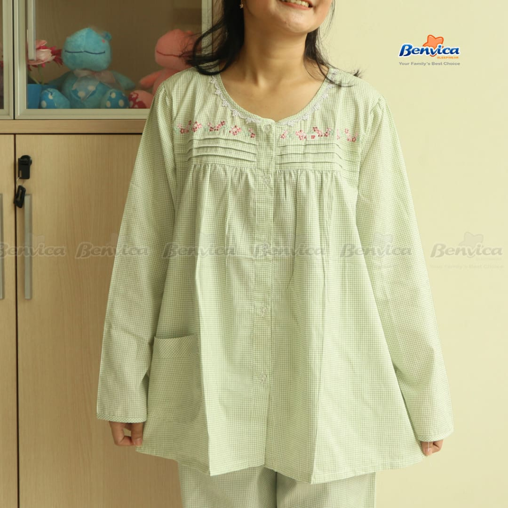 BENVICA YUMICO Baju Tidur Santai Piyama Lengan Celana Panjang KATUN RAYON PREMIUM All Size ADEM