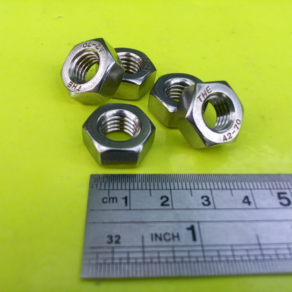 MUR STAINLESS M12 / MUR BAUT KUNCI 19 / MUR M12 STAINLESS STEEL / MUR SS M12 / NUT M12 SS304 ANTI KA