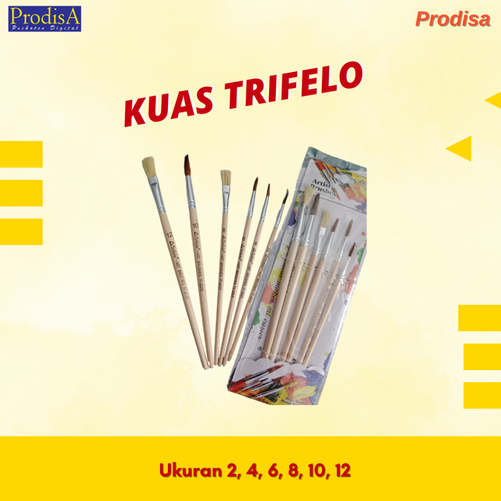 

KUAS SET ISI 6 TRIFELO KUAS LUKIS