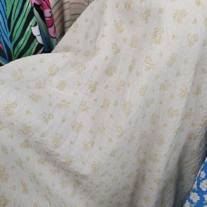 kain crincel motif - kain cotton crincle  - bahan kain silky crincel - kain krinkel motif - dress cr