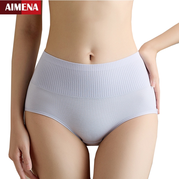 TERLARIS Celana Dalam Wanita Katun Pinggang Tinggi Bernapas CD Sederhana Berkualitas Tinggi