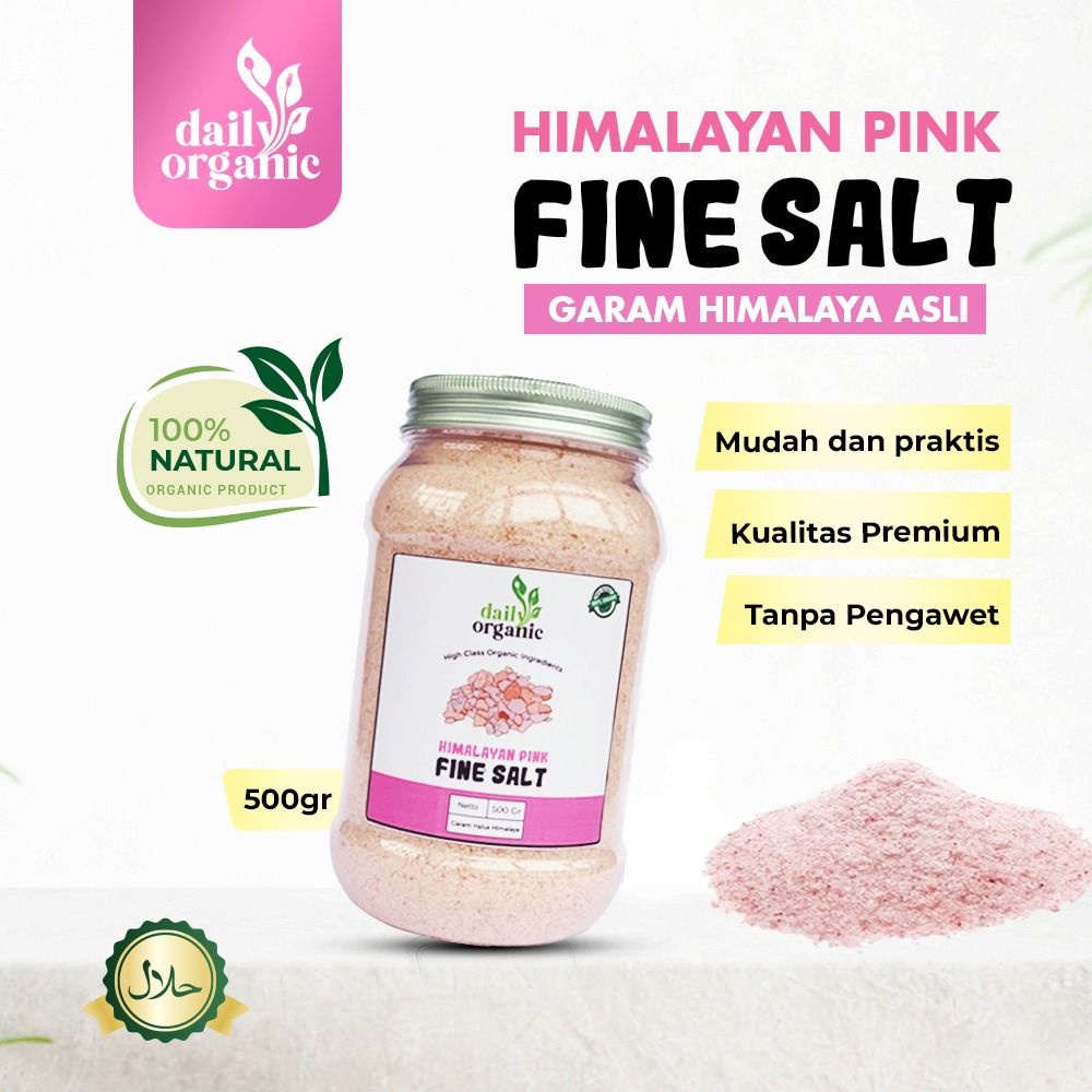 

HIMALAYA PINK SALT FINE SALT/GARAM HIMALAYA 500GR