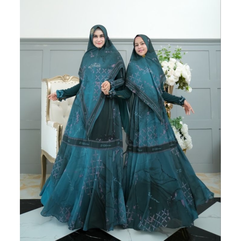Sahara couple set Syari mom and kids original D'zhira hijab