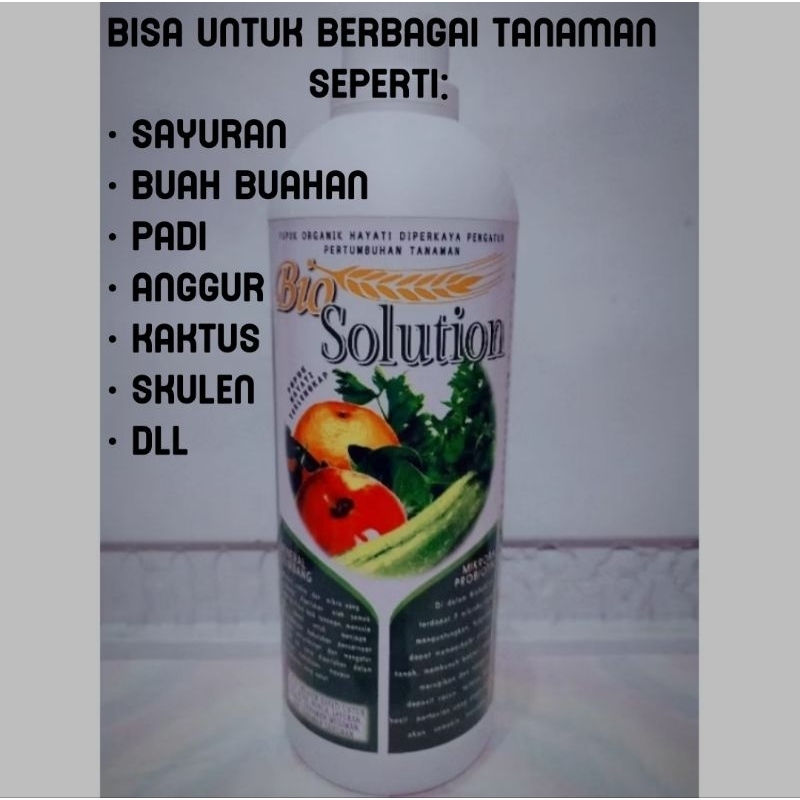 Pupuk Cair Bio Solution 1 Liter untuk Sayuran, Buah, dan Tanaman Hias
