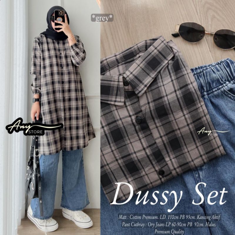 ONE SET  WANITA TUNIK CELANA JEANS