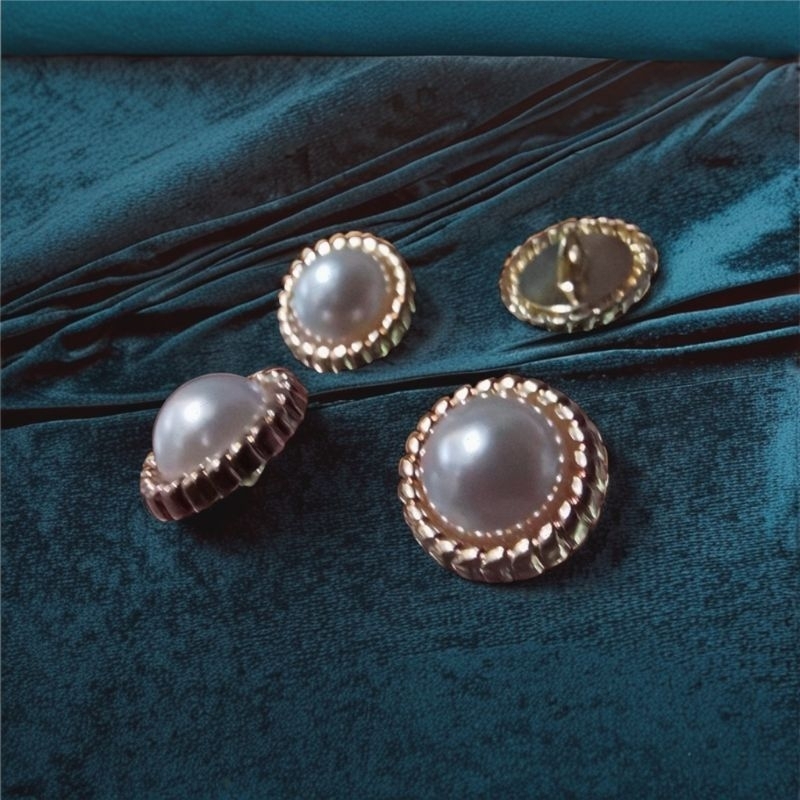 kancing besi emas baju fashion wanita premium