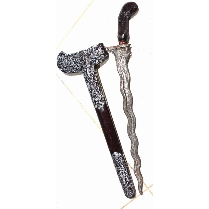 keris Luk pamor adeg panjang 37 cm