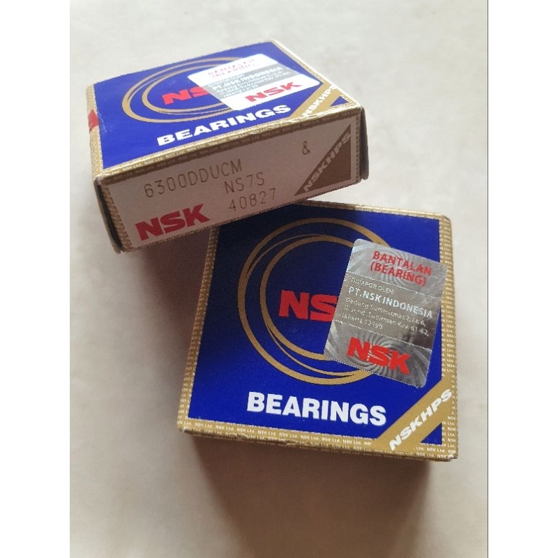 Bearing 6300 DDUCM NSK / Bearing 6300 2RS NSK / Laker 6300 Tutup Karet NSK Original / Asli