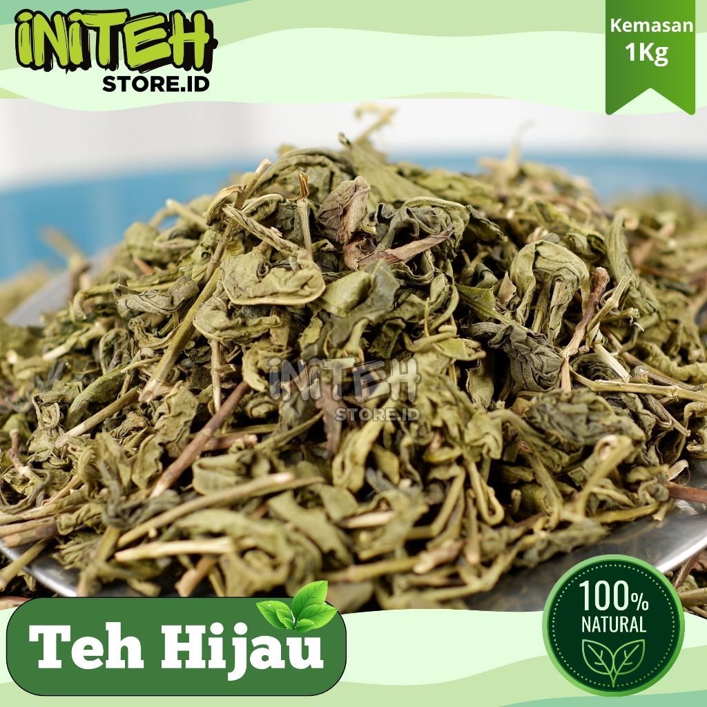 

Daun Teh Hijau Kering 1kg Teh Hijau Murni Siap Seduh INITEH STORE ID