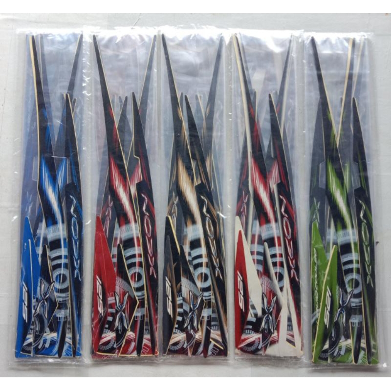 STRIPING STIKER LIS MOTOR HONDA XEON KARBU TAHUN 2011/2012 WARNA HIJAU