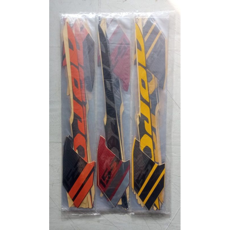 STRIPING STIKER LIS MOTOR AEROX TAHUN 2018 WARNA HITAM MERAH