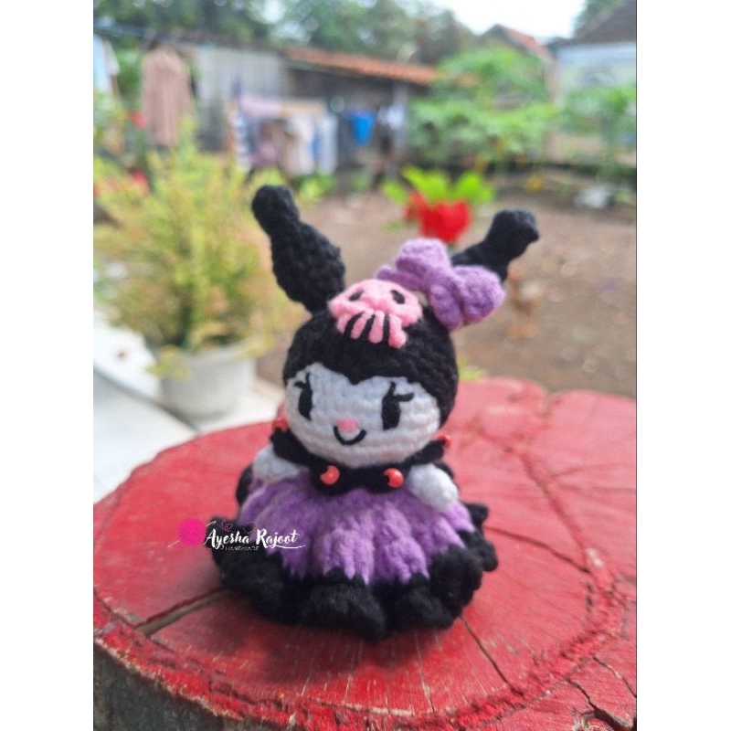 Ganci Kuromi/Kuromi Keychain/Amigurumi Kuromi