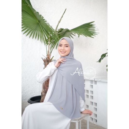 Baru Hijab Pashmina Plisket Alena Pasmina Pliskit Baby Doll Premium