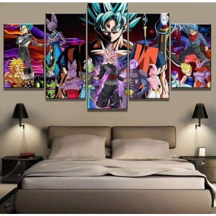 Hiasan Dinding Gambar Naruto Untuk Kamar Anak Tinggal Tempel 1 Set isi 5 pcs