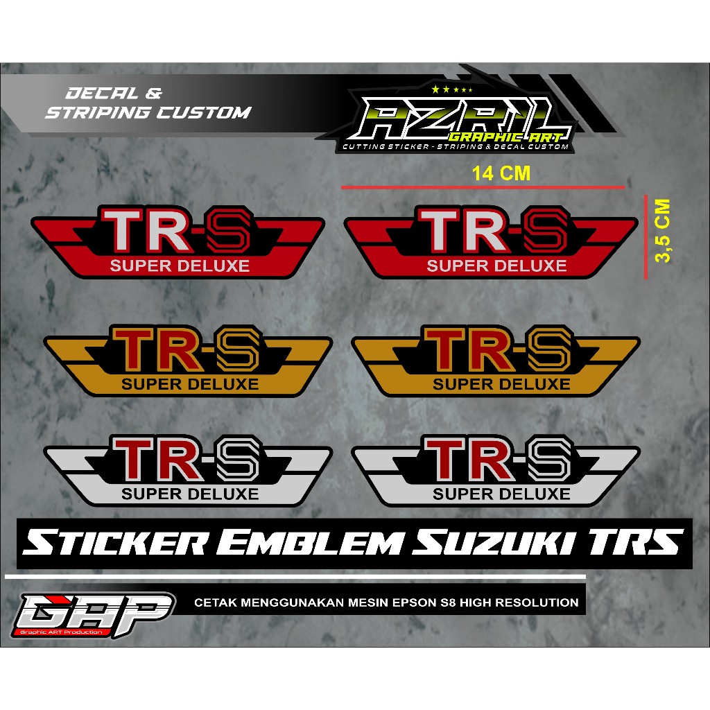 Sticker EMBLEM SUZUKI TRS