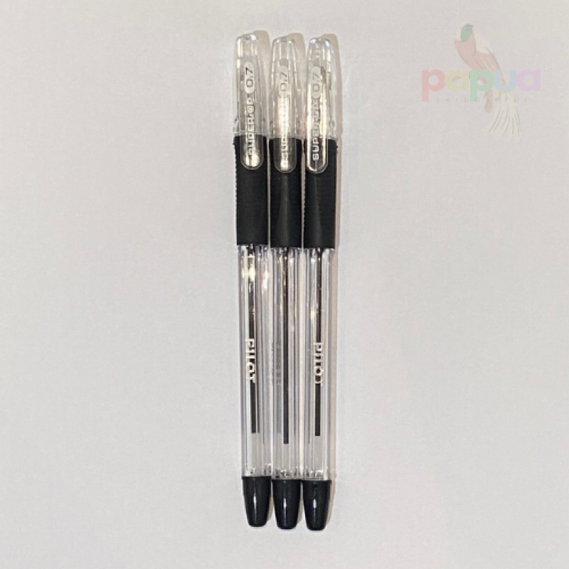 

[3 PCS] Ballpoint Pilot BPP-GPL-F Super Grip Light 0.7mm Hitam | Papua Serba Serbi