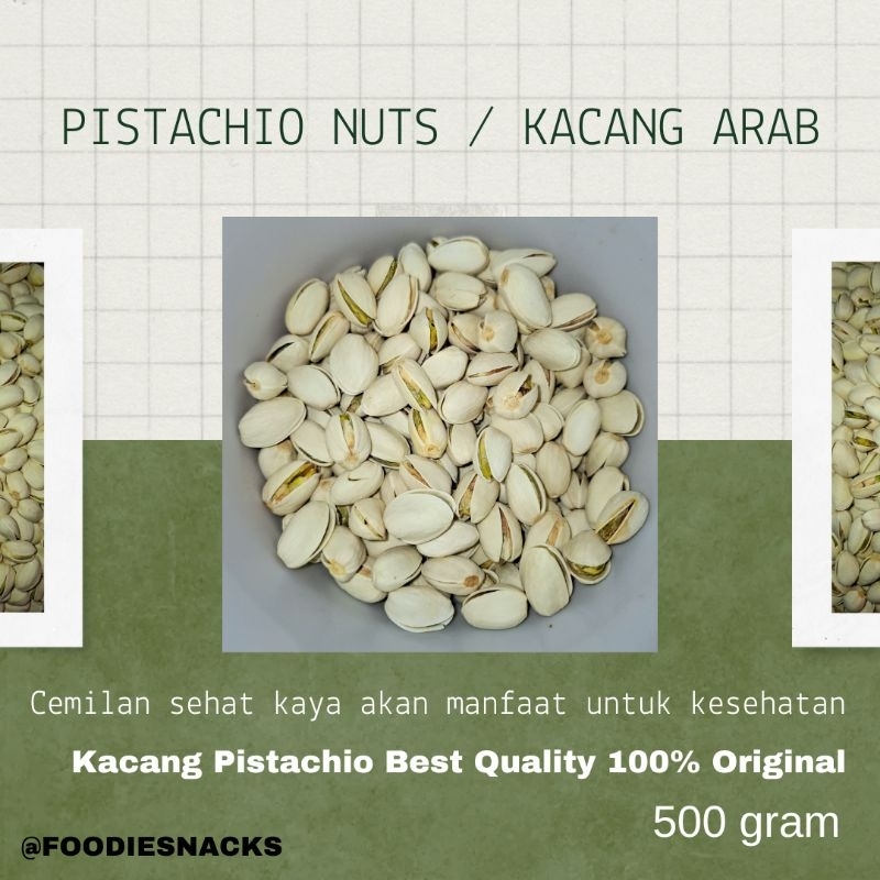 

Kacang Pistachio Best Quality Original ukuran 500 gram