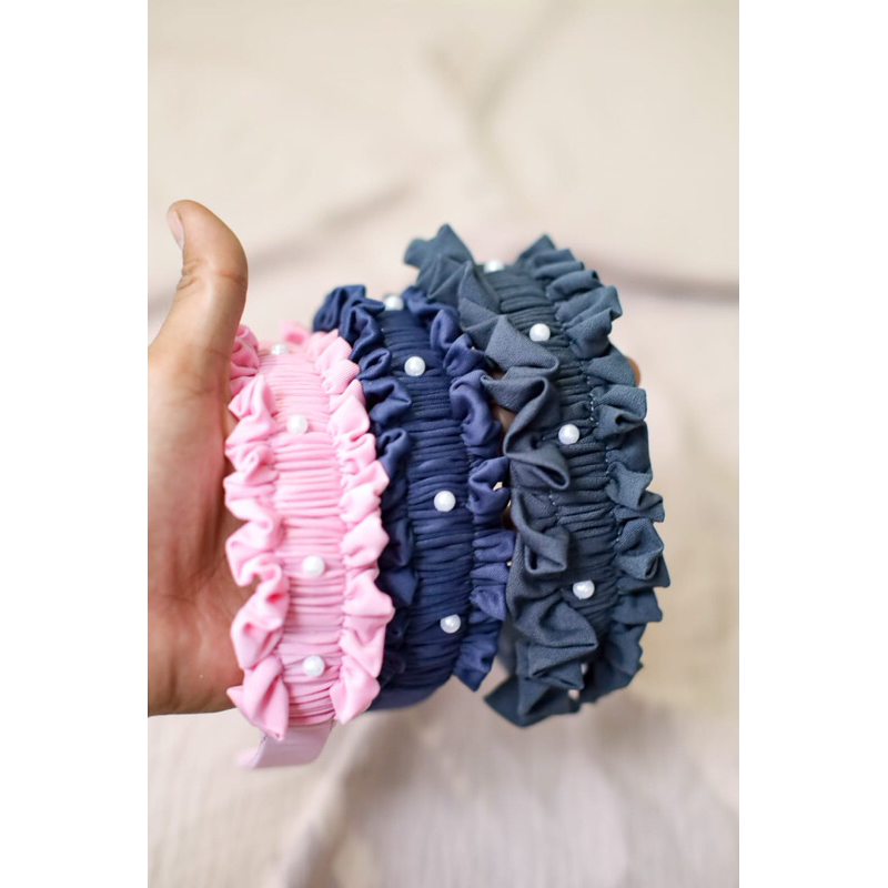 Bando Nagita Mutiara/Bandana Nagita Mutiara Gaya Korea/Bandana Lucu Viral