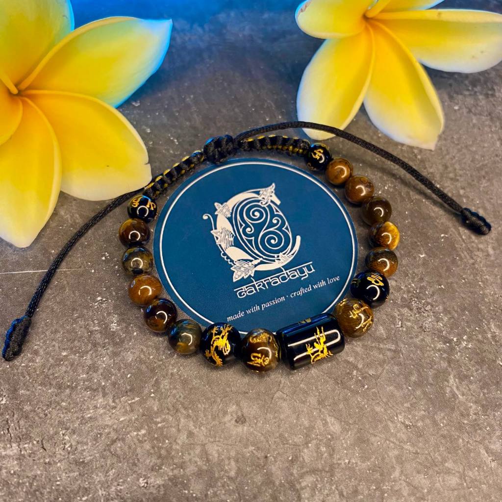 CAKRADAYU Gelang Dragon - Tiger King (Raja Harimau - Naga)