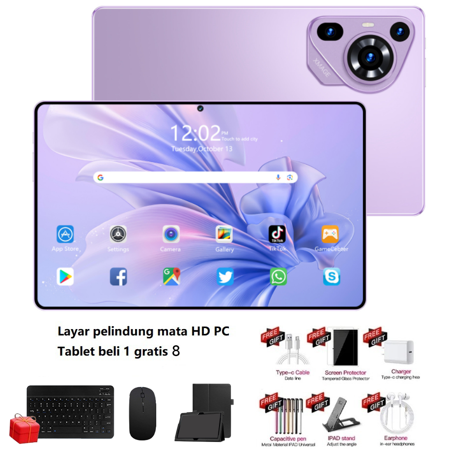 【Seluruh Set】Galaxy Tablet PadPro 11.6inch Tablet PC Android Baru 16GB+512GB advanTablet Murah 60rib