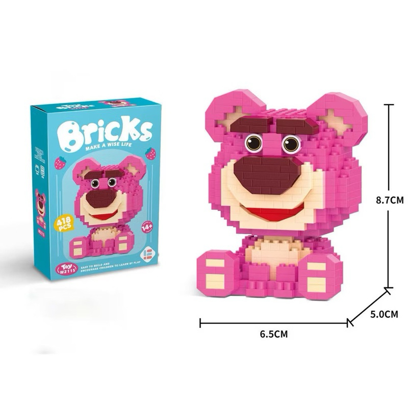 UKURAN BESAR BRICK MODEL LOTSO KURI DISNEY STELLA BALOK SUSUN BRICK SUSUN LEGO NANO BRICK MAINAN EDU