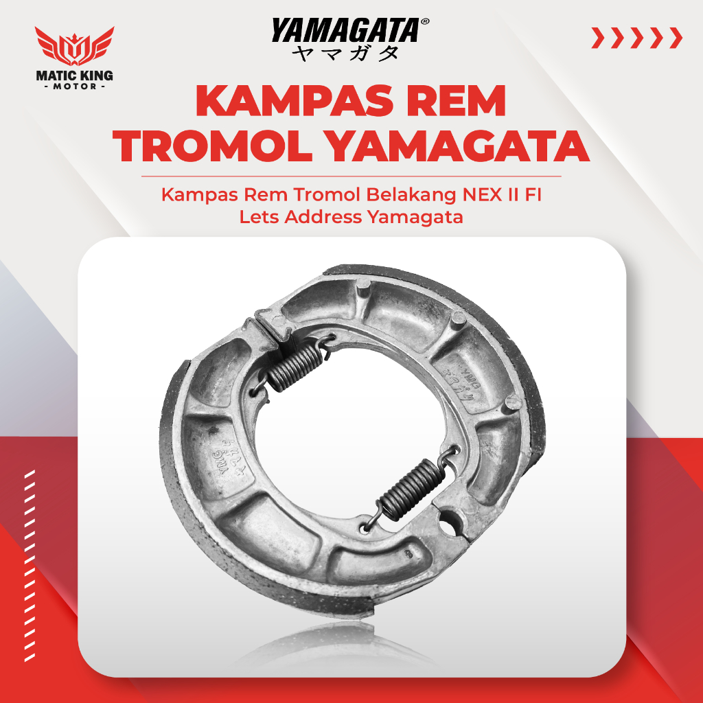 MaticKingMotor Kampas Rem Tromol Belakang Suzuki Nex II Fi Lets Address Yamagata