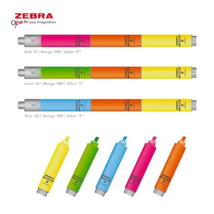

highlighter pen zebra rocketeer / penanda berwarna zebra ( 1 pcs)