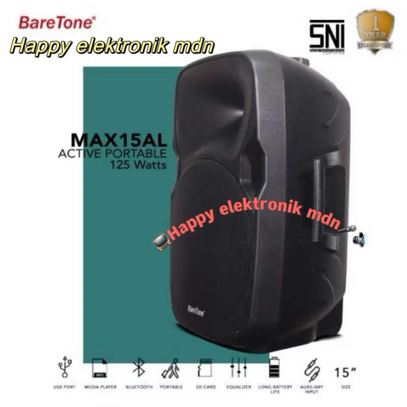 Baretone 15 inch speaker Portable Baretone 15 AL Baretone Max 15 AL Baretone Max 15 AL Baretone 15 i