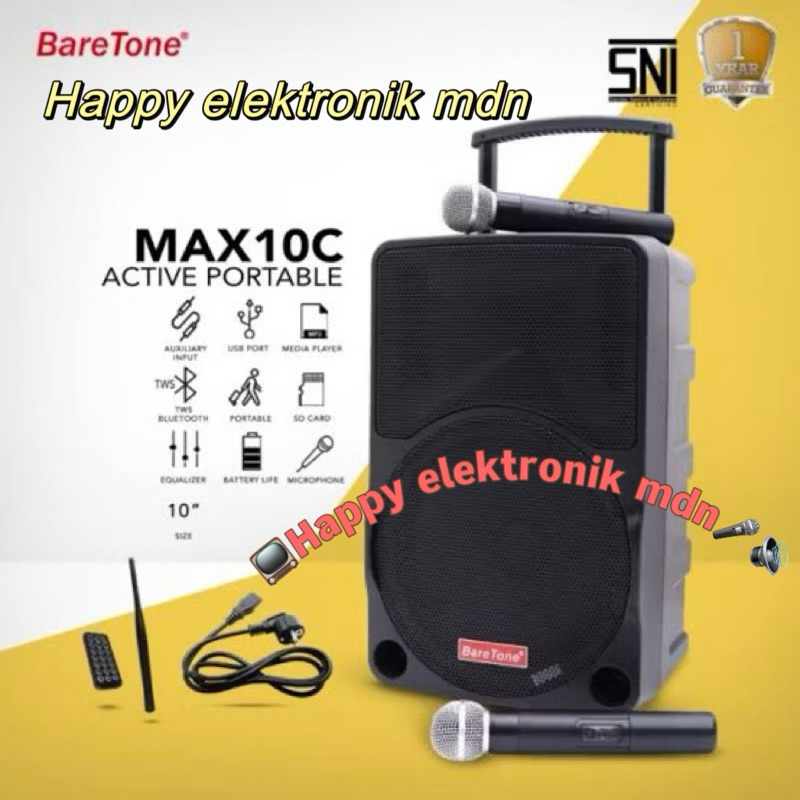 PORTABLE WIRELESS BARETONE/SPEAKER PORTABLE BARETONE MAX10C / BARETONE MAX 10 C BARETONE