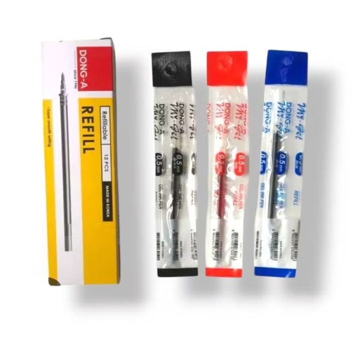 

Refill my gel 0.5 / isi ulang pulpen my gel hitam biru merah (1 pcs)