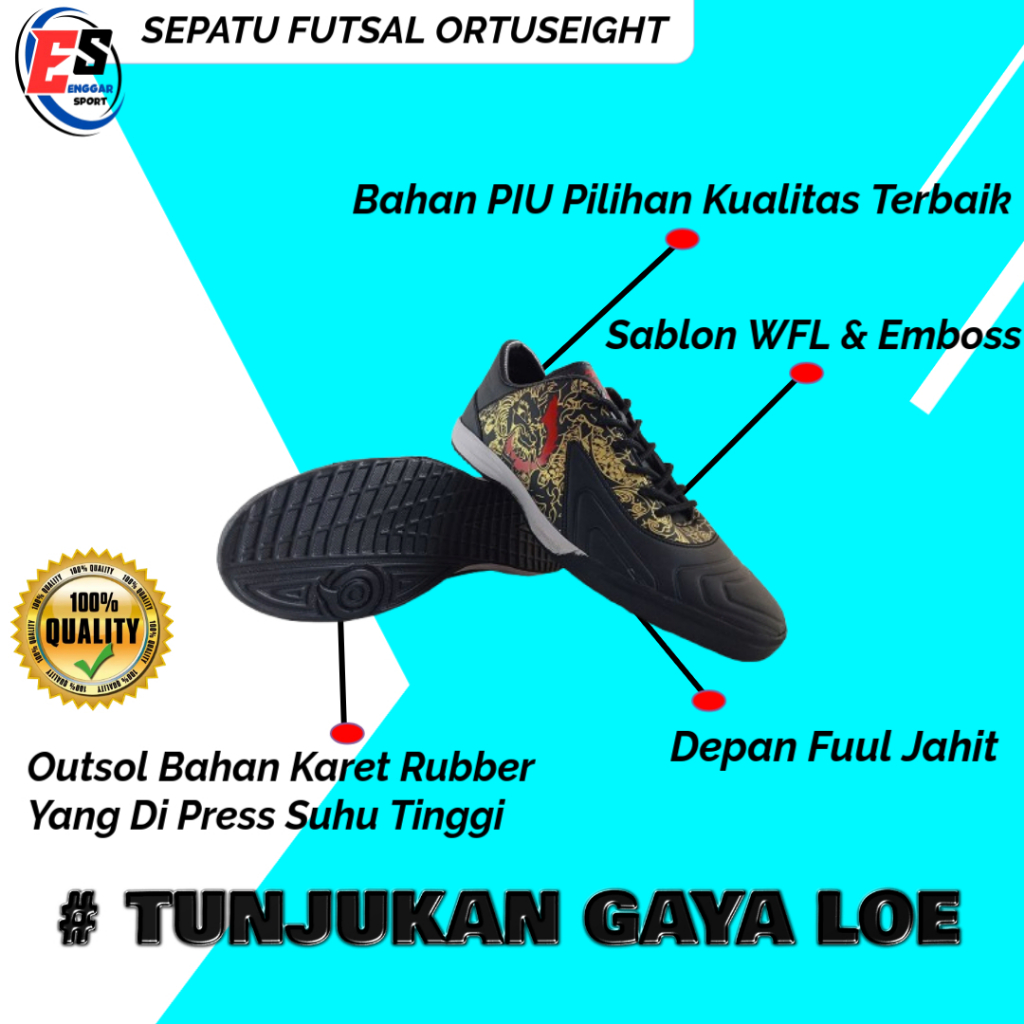Sepatu Futsal Dewasa Ortuseight Ryuji Utomo Ortus Ryu Fg Hitam Sepatu Sepak Bola Olahraga Unisex Rin