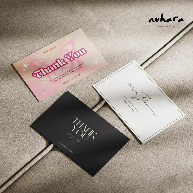 CETAK MURAH Thankyou card/kartu ucapan terimakasih/Thankyou card aesthetic/thankyou card simple/than