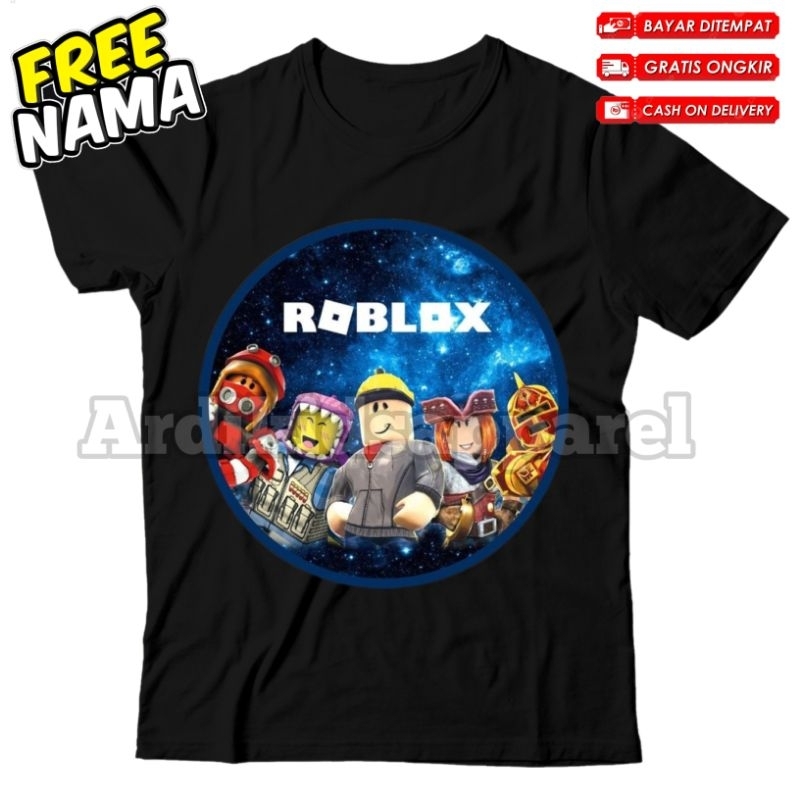 (BISA COD)KAOS BAJU LOGO ROBLOX ANAK LAKI LAKI PEREMPUAN GAME ROBLOX KIDS T-SHIRT FREE NAMA TERBARU