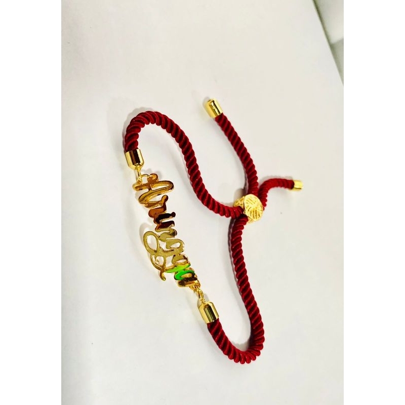 Amliajew.id GELANG TALI PANDORA CUSTOM NAMA MIRIP EMAS ASLI