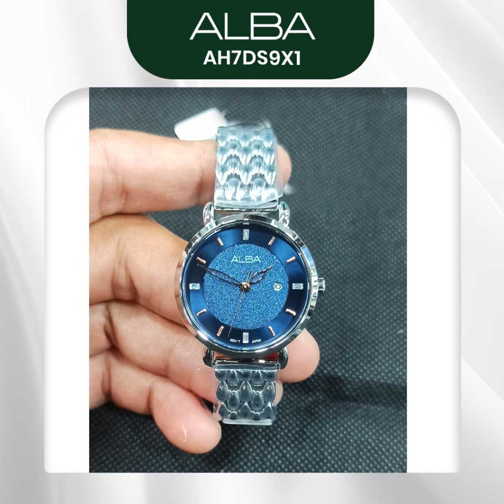 Jam Tangan Wanita Alba AH7DS9X1 Blue Original