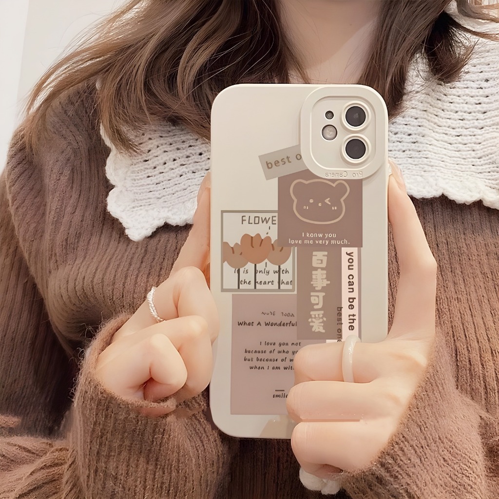 SS076 SS077 case for XIAOMI Redmi 4a 4x 5a 6a 8 8A 9 9A 9C 9T 10 10c Aesthetic Brown Bear Softcase C