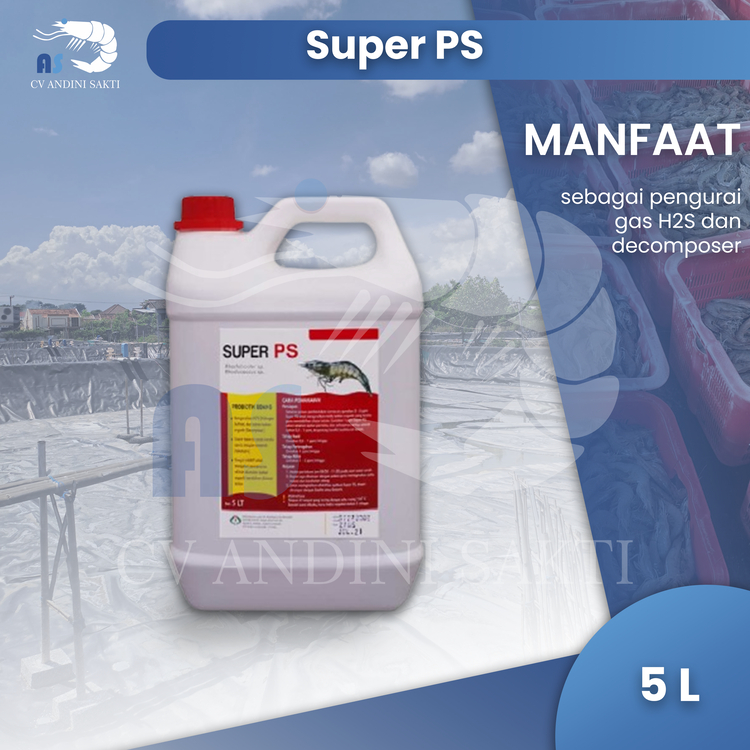 Probiotik ikan dan Udang Super PS Kemasan 5L