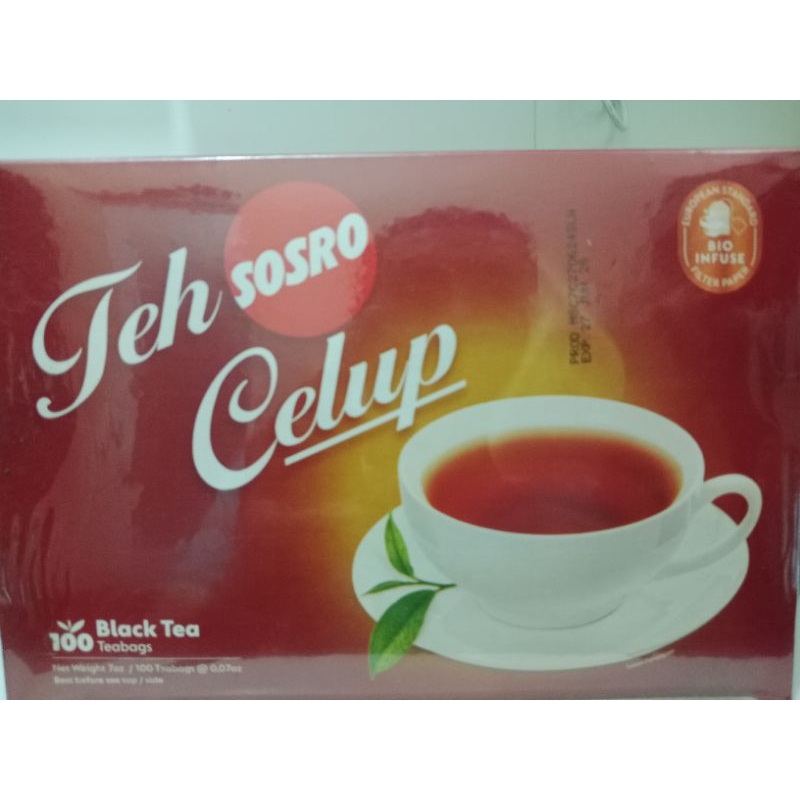 

Teh Celup Sosro 1 Box isi 100 Teabags Kemasan 200 Gram