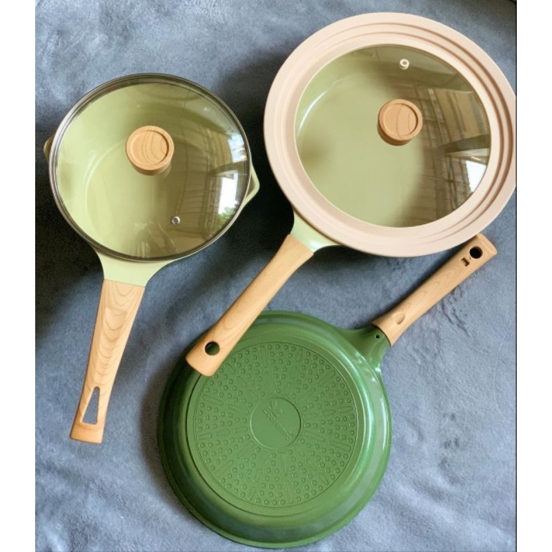 Panci Ecoramic Avocado Pan set Happycall