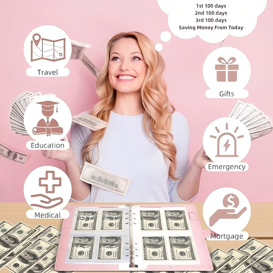 

100 Day Couple Challenge Savings Book Loose leaf Savings Book