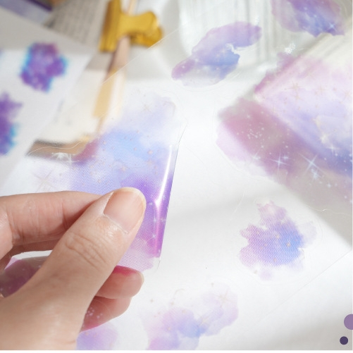 

[Artopia] 12 Lembar Sticker Cat Air The Romance of Watercolor TRW Stiker PET DIY Scrapbook Journaling