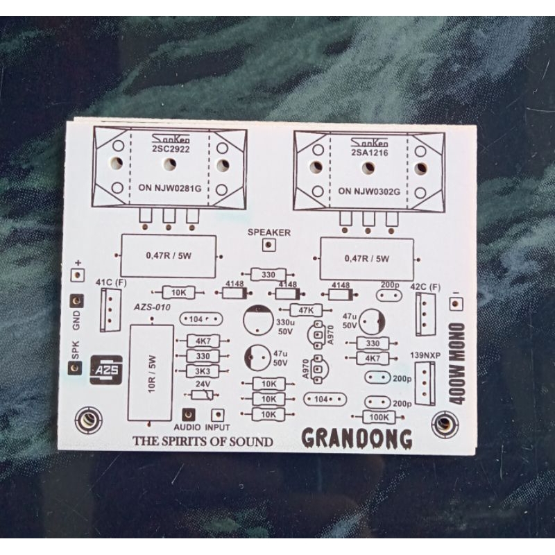 PCB GRANDONG Power Amplifier 400W SANKEN Mono SAFARI Mono.