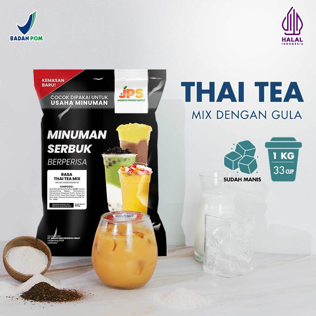 

Powder Drink JPS Bubuk Minuman Rasa Thai Tea Mix 1Kg